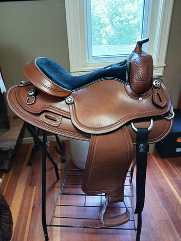 SIERRA CLIVE DRAFT CROSS TRAIL SADDLE, CHESTNUT