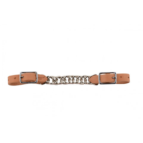 Leather Flat Curb Chain Western Rawhide
