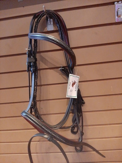 English Bridle with Reins Padded Full - Umber