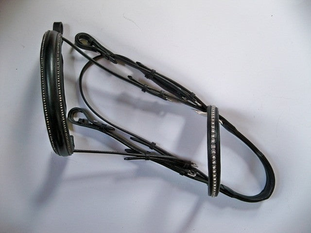 Padded Bridle with Crystals - Horse Size