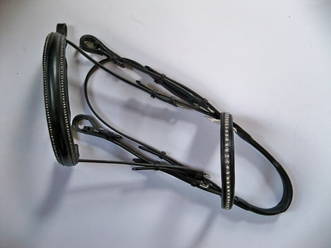 Padded Bridle with Crystals - Horse Size