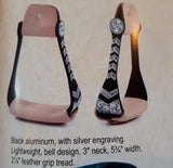 Aluminum and Black Stirrups Western