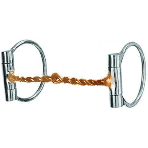 Dee Ring Snaffle, Copper twisted wire.