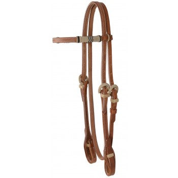 SIERRA DARK HARNESS WITH RAWHIDE BROW HEADSTALL