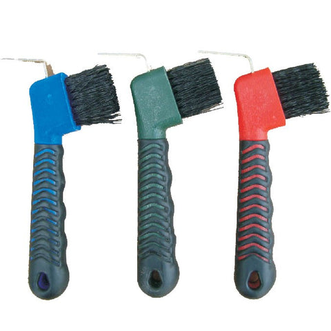 Soft Grip Hoof Pick with Brush