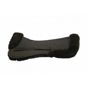 CENTURY LAMBSWOOL CONTOURED HALF PAD Black