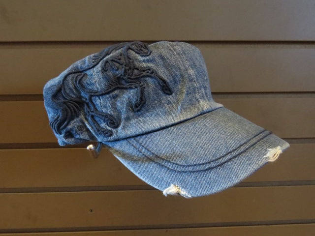 Denim Distressed Cap