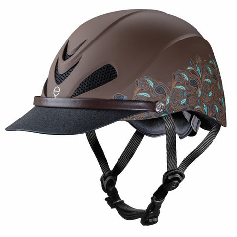 Troxel Dakota Turquoise Paisley Riding Helmet